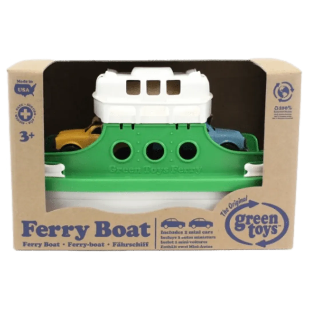 Ferry Boat with Two Mini Cars - Green