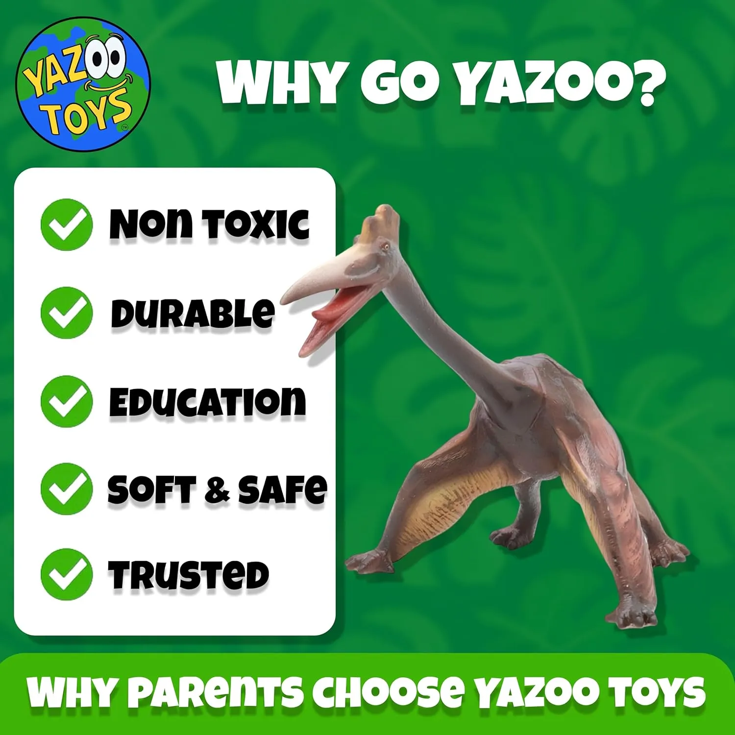 Figure for Kids - Realistic Dinosaur with Safe, Soft Material - Educational assembly crescent pine and Fun Prehistoric Play for Boys and Girls Pterosaur Soft Dinosaur Toy 