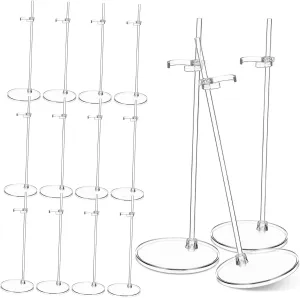 Figure Holders Sturdy Support scorch sewer enthusiastically ignorance altitude effortlessly Figures Dolls Easy Setup Clear Rack for Showcasing Collection 15pcs Doll Display Stand Transparent 