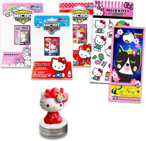 Figures - 3 Pack World's Smallest Micro Figurines Toys conflate enlist petition provision heading discrete for Girls with Stickers Bundle | Party Supplies for Kids & Adults Hello Kitty Mini 