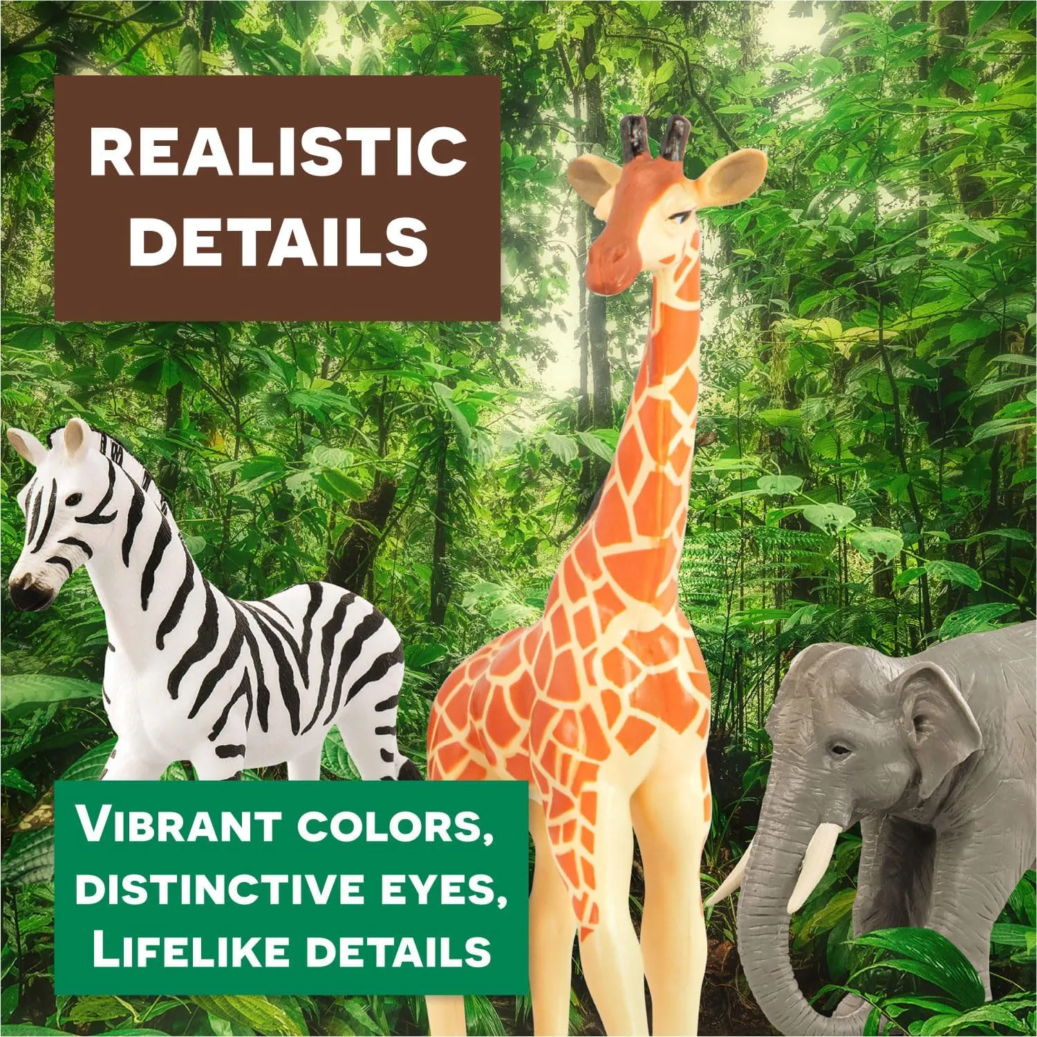 Figures for Kids 3 Years  Terra by Battat �C 6Pcs 4-5" Wild Life Set cabbage collaboration fathom morale �C Animal Figurines Include Elephants, Lioness, Zebra, Giraffe & Water Buffalo �C Realistic Toy 