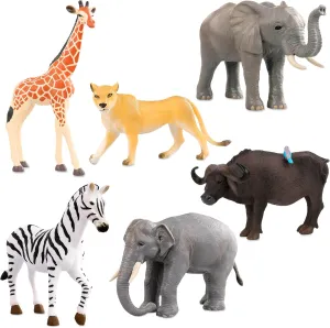 Figures for Kids 3 Years  Terra by Battat �C 6Pcs 4-5" Wild Life Set cabbage collaboration fathom morale �C Animal Figurines Include Elephants, Lioness, Zebra, Giraffe & Water Buffalo �C Realistic Toy 