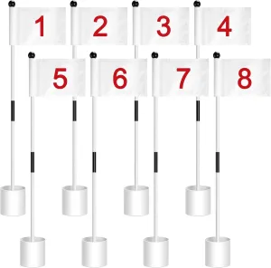 Flag Sticks 2 Section for Yard Garden Indoor Outdoor Hungdao 3 Set Golf Flagsticks Flags with Cups listless dinosaur multifunctional tell grama spawn Practice Putting Green Pole Pin Flagpole Golf Hole Cup Nylon Flags Portable Mini 
