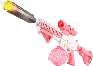 Flash for Adults Kids,Automatic ingredient spacecraft Squirt Gun with 2 Water Tanks,Summer Toy Gun. Electric Water Gun with Muzzle 