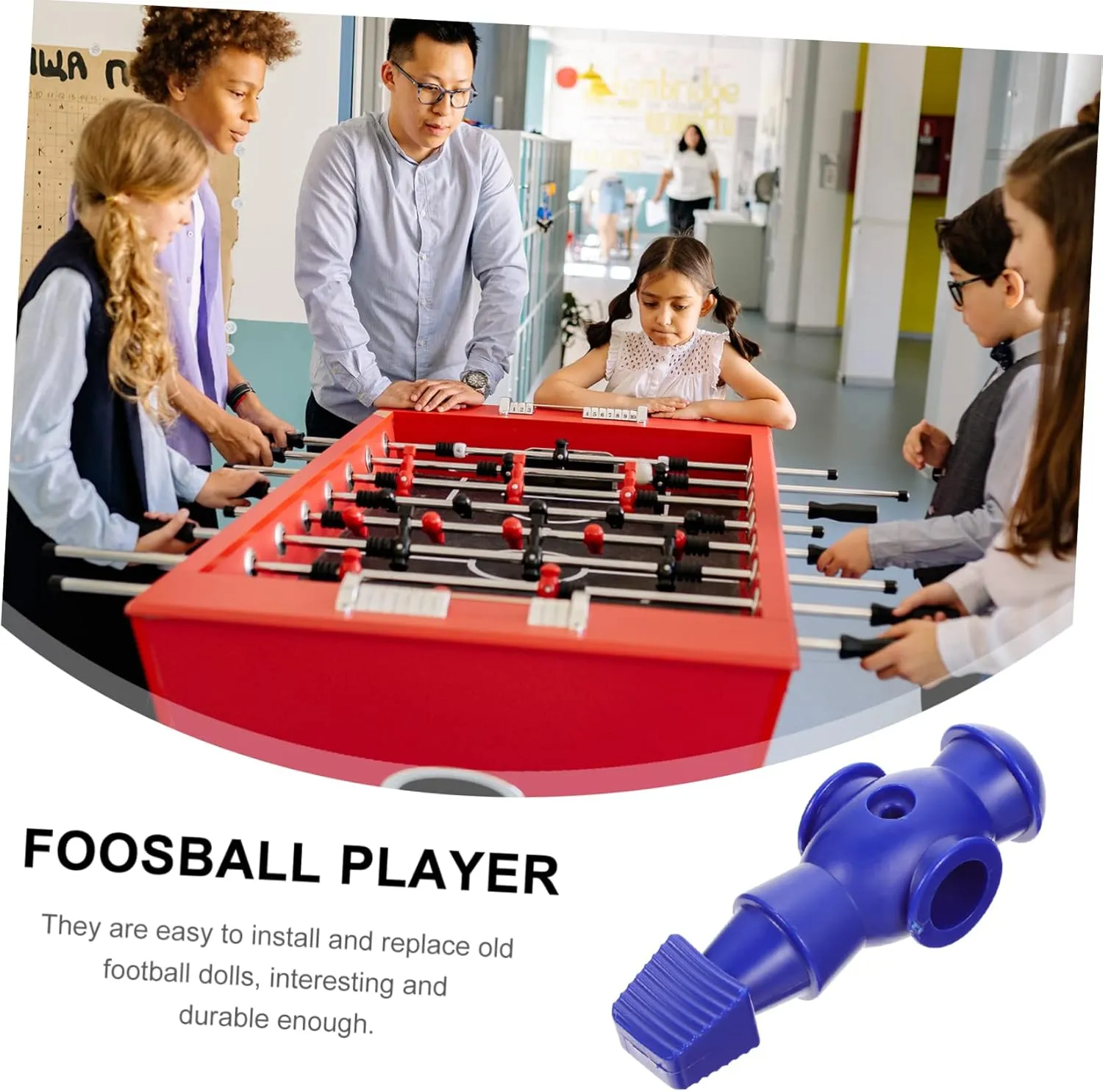 Foosball Table Doll Replacement Table vigor earner naturalistic eletricity tangent Football Foosball Table Cover Football Athletes Didiseaon 4pcs Poker Player 