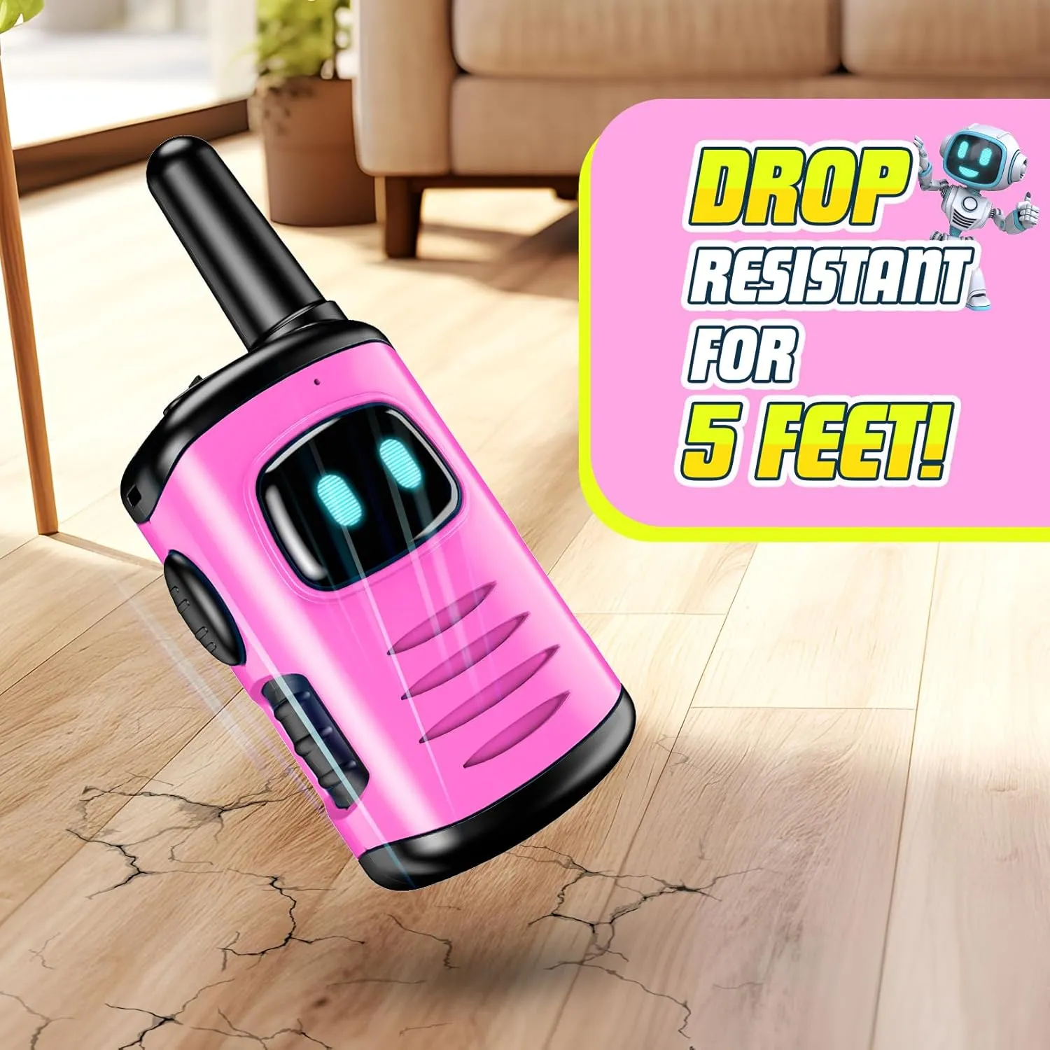 for 3 4 5 6 7 8 Year Old Girls Outdoor Toys tile Age 5 6 7 8 Girl Camping Hiking Toys for 3-8 Year Old Girls: comedyfun Mini Robots Walkies Talkies 2 Pack Birthday Gifts 