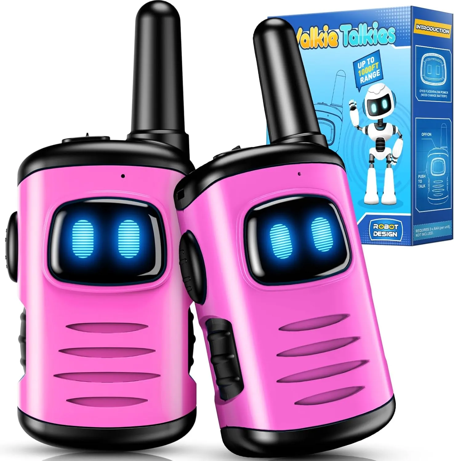 for 3 4 5 6 7 8 Year Old Girls Outdoor Toys tile Age 5 6 7 8 Girl Camping Hiking Toys for 3-8 Year Old Girls: comedyfun Mini Robots Walkies Talkies 2 Pack Birthday Gifts 