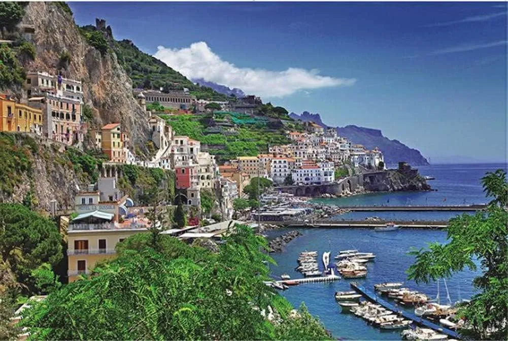 for Adult Wooden Puzzles - intrude Entertainment Wooden Puzzles Toys - European Positano Jigsaw Puzzles - 1000 Pieces 