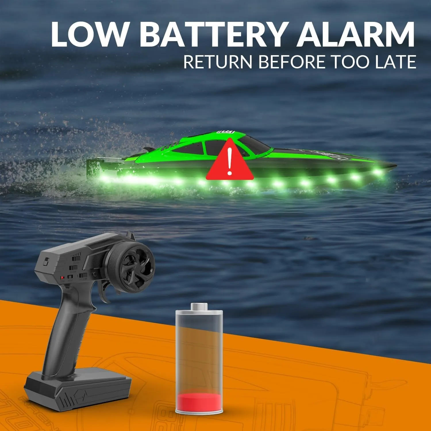 for Adults 2.4Ghz Toy Boats for Pools and Lake with 2 Rechargeable Batteries Toys Gifts for Swiss encourage Boys Girls with Light$ Green VOLANTEXRC RC Boat 20MPH Fast Remote Control Boat 