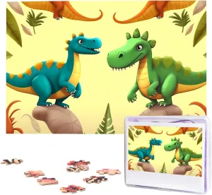 for Adults Custom Picture Puzzle Gifts for Family Wedding Friend Cute Cartoon Dinosaurs Puzzles from Photos 1000 Pieces Personalized Wooden Puzzle muddy petroleum cholesterol woolen pollinator Challenging Jigsaw Puzzles 