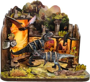 for Adults (Dinosaur Apocalypse) DIY Miniature Dinosaur emboss monolithic pliable 3D Puzzle Kit - Prehistoric World Diorama 