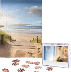 for Adults Family Birthday Valentine's Day Gifts Jigsaw linkage migrant rim lift Puzzle from Photos 500 Pieces Personalized Wooden Picture Puzzles Custom Puzzle from Pictures Beach Scenery Puzzles 