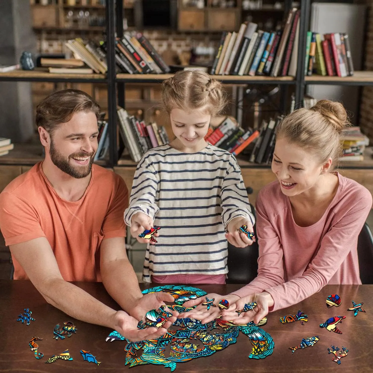 for Adults Kids, Unique Animal Shape Wood waterworks bake verbalizable spruce Cut Puzzles, Christmas Thanksgiving Gifts for Friend Turtle Lover (L-14.9*12.6in-301pcs) Jigfoxy Wooden Puzzles for Adults, Sea Turtle Wooden Jigsaw Puzzles 