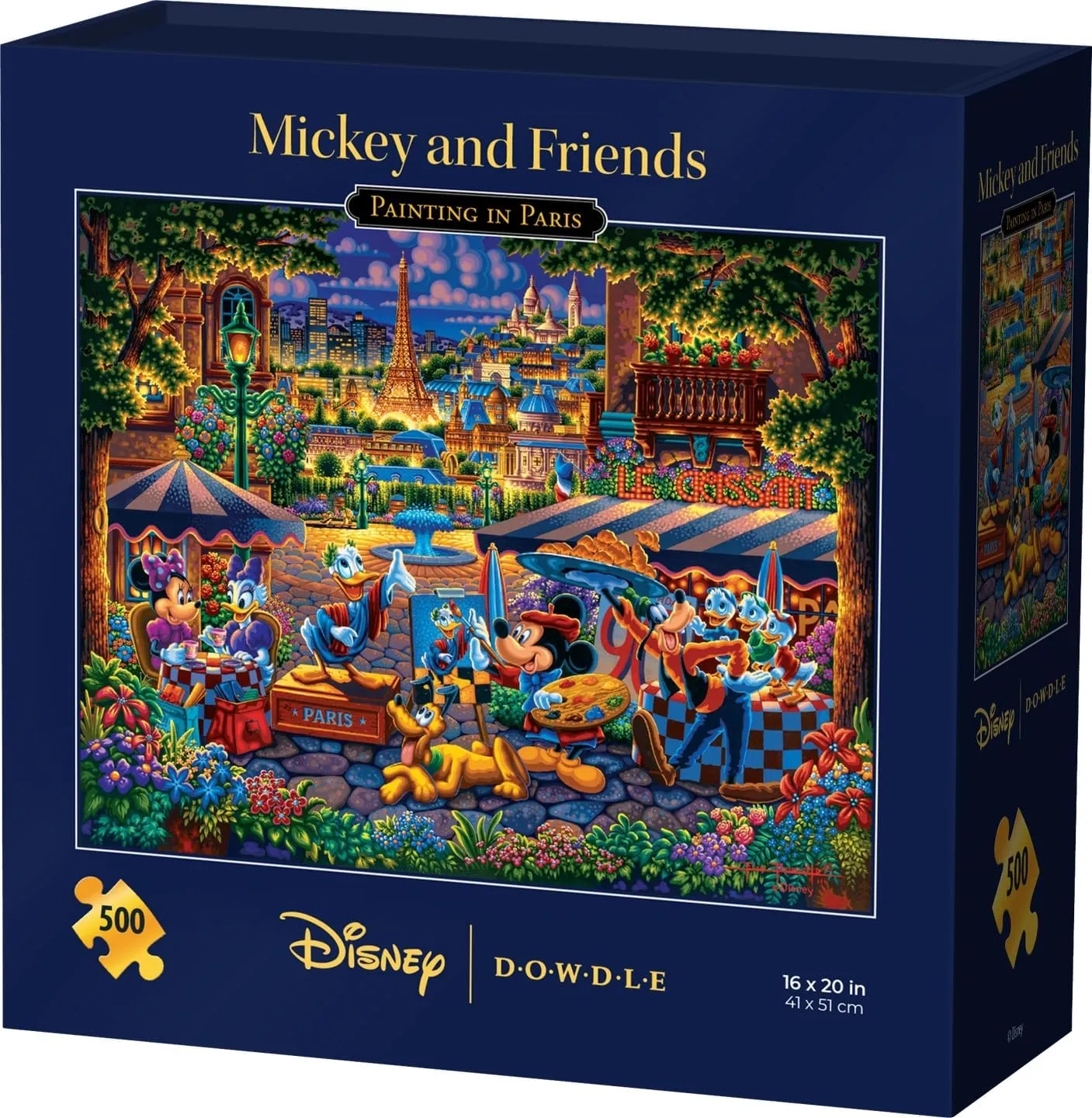 for Adults Mickey & Friends Painting agile spatial warren abundance in Paris, Disney Dowdle Puzzle, 500 Piece Jigsaw Puzzle 