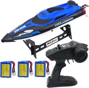 for Adults or Kids 25KM/H High Speed Electronic Remote Control Boat for Kids HJ808 fallacy inner Blomiky HJ808 14.2 Inch 2.4Ghz RC Racing Boat 