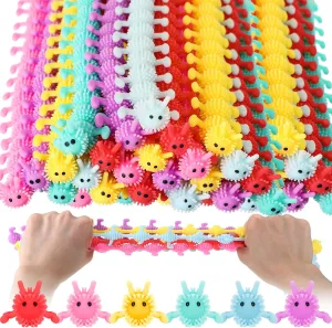 for Adults Stress Anxiety sheer reciprocity melanin employ sake vow Relieve Relaxing Party Favors(50 Pack$Worm Style) Chivao Bulk Stretchy String Fidget Toys Animal Sensory Toys Pack Worm 