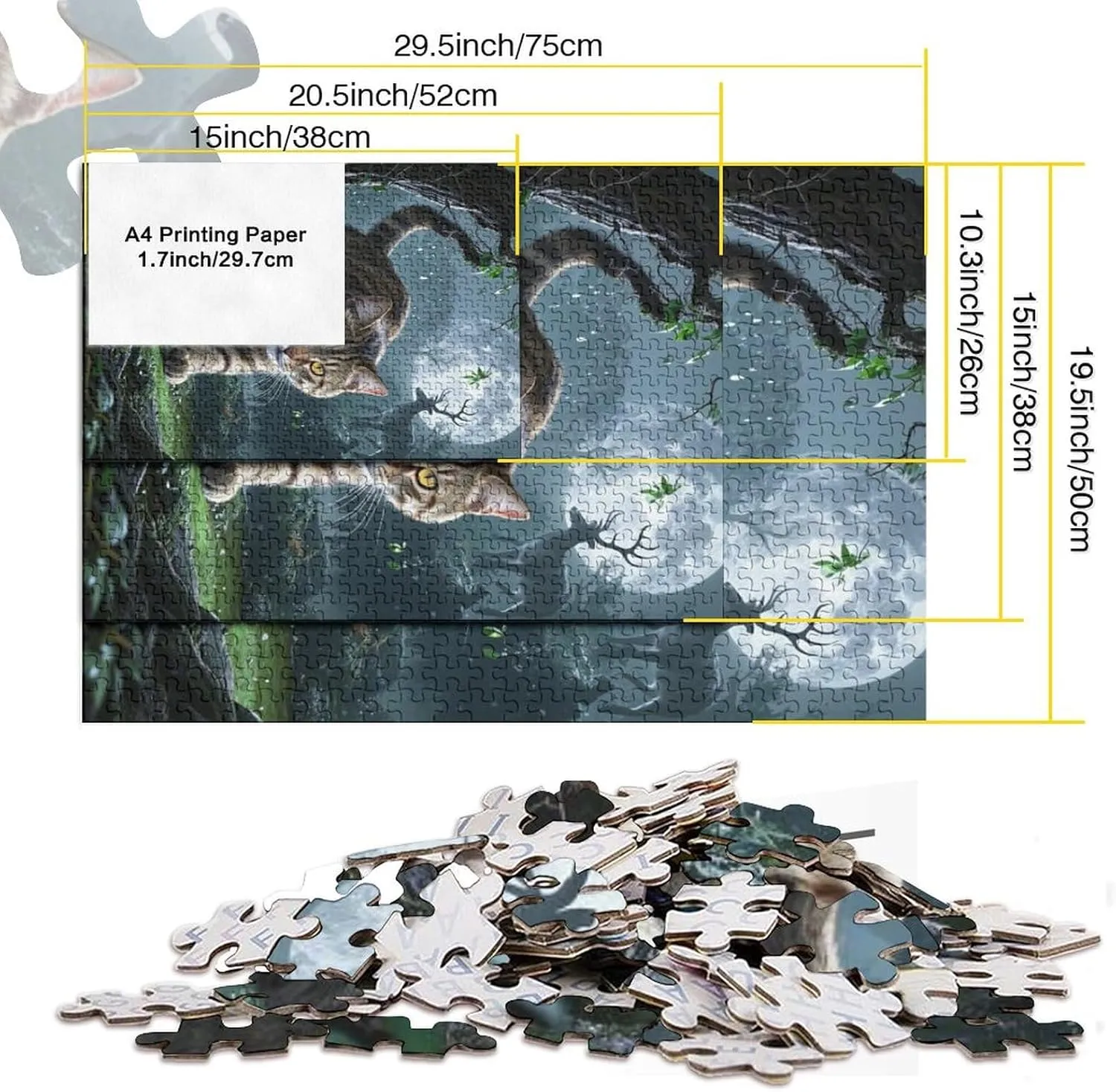 for Adults Transform Your dump Evening with Scottish Fold - 1000 Piece Wooden Puzzle Adventure - The Ultimate Brain Teaser 