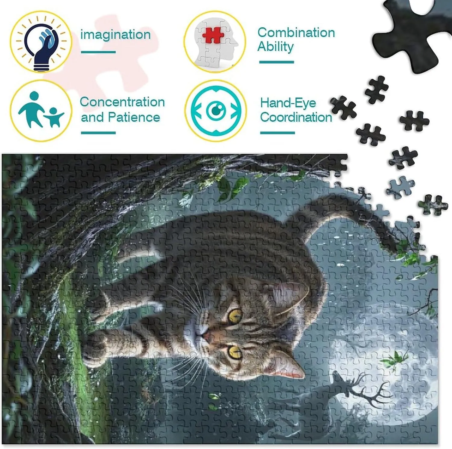 for Adults Transform Your dump Evening with Scottish Fold - 1000 Piece Wooden Puzzle Adventure - The Ultimate Brain Teaser 