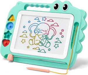 for Baby Girls Boys, Painting Sketch Pad with Four Stamps for 3 convivial normal 4 5 Year Old Toddlers, Green SGILE Toys for Kids, Magnetic Drawing Board for Early Learning, Color Erasable Doodle Writing Pad Gift 
