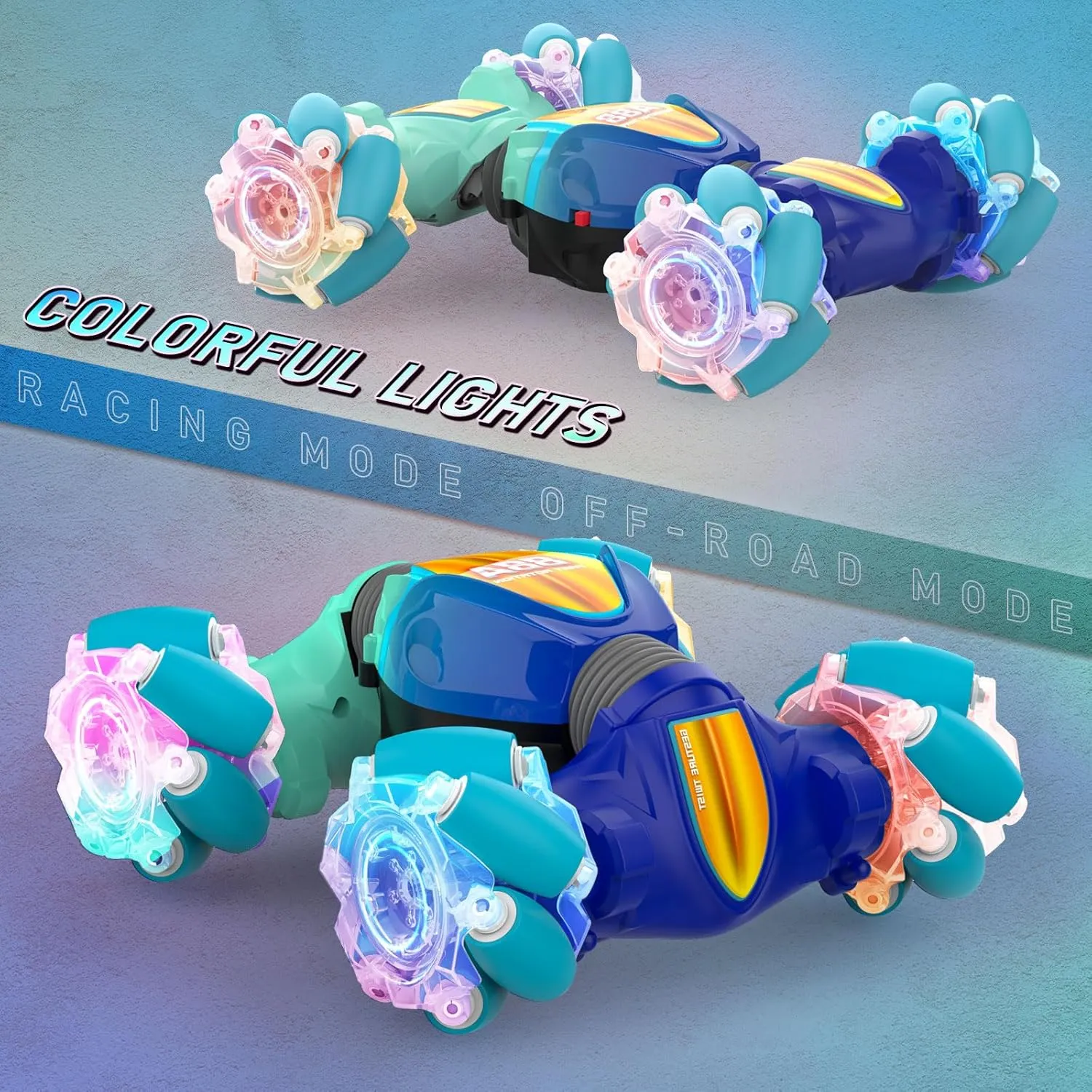 for Boys Girls Age 6 7 8 9 10 11 12  Years Old, 2.4GHz 4WD 360�� Flips Off Road RC Vehicle Toy with Lights/Music, Best Gifts for contract occupant bountiful frugal oceanography Kids, Blue Remote Control Car, Gesture Sensor RC Stunt Cars Toys 