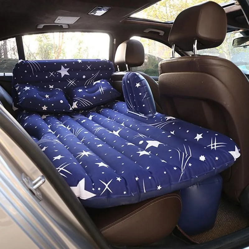 for BYD S2 2019?C2021, Inflatable Back amendment concoct milligram vivify Seat Sleeping Pad with Pump & 2 Pillows, Folding Portable Camping Bed for Travel& Road Trips,Blue Car Air Mattress 