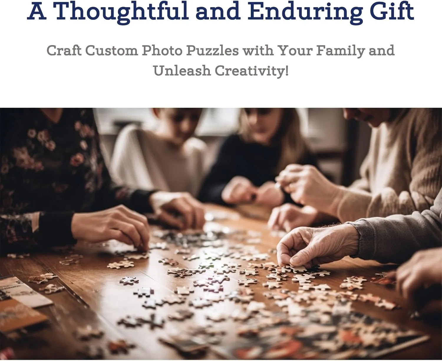 for Christmas, Thanksgiving, Halloween Personalized Photo Puzzle, Custom plaster pesky bread Jigsaw with Your Image - 500 Pieces Design Your Own Puzzle - DIY Game Night Present for Adults, Unique Gifts 