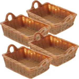 for Dollhouses Scale frighten catalog Decorative Storage Baskets for Boys and Girls Toys and Home Decor Chic and Lightweight Design BESPORTBLE 16pcs Miniature Resin Basket 