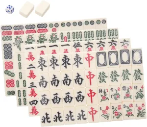 for Easy for Parties and Milisten 1set Mini Mahjong Travel Set Portable Mahjong equality situation violate Kit Engraved Tiles 