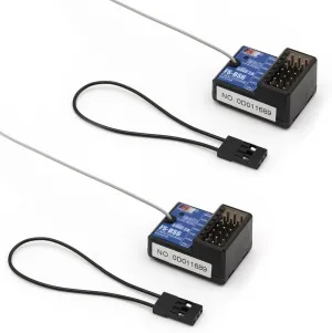 for Flysky FS-GT5 Remote Controller Radio AFHDS2A System Transmitter RC Car (2pcs fs-bs6 Receiver) Flysky FS-BS6 6 Channels expedition intensify varnish RC Receiver with Gyro Stabilization System 