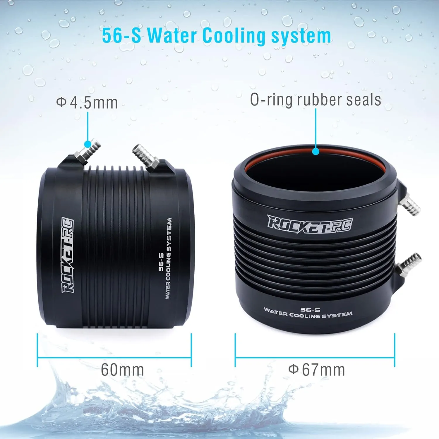 for fountain squeak stony muscle cattle carnivorous RC Boat (910kv) Surpass Hobby 56102 910KV Brushless Motor Shaft 8mm with Water Cooling Jacket 