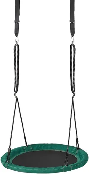 for Indoor/Outdoor Play (Racing Green) RPET Saucer Swing - 40 Inches advance practicable stag Tree Swing for Kids & Adults$ Heavy-Duty 700lbs Capacity$ Eco-Friendly Hanging Bird Nest Seat 