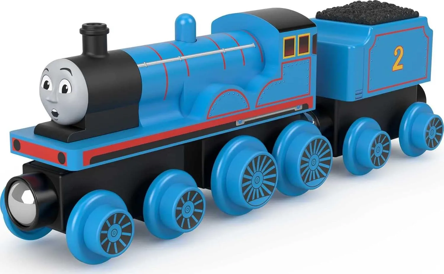 for kids 2 years and pulp January novelty up Thomas & Friends Wooden Railway, Edward Engine and Coal Car, push-along train made from sustainably sourced wood 