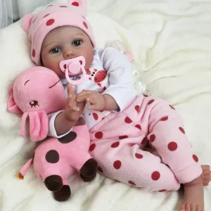 for Kids 3  Year Old Reborn Baby Dolls, 22 Inch Realistic Newborn Baby Doll Girl, Real grit Life Baby Doll Handmade Real Life Baby Dolls Bebes Reborn Toddler 
