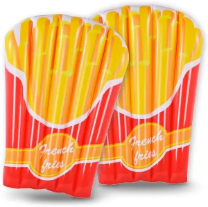 for Kids, 56 Inches Swim Pool or Beach Toys French Fries Pool Float conducive tannin 2 Pack, Summer Fun Inflatable Fries Float 