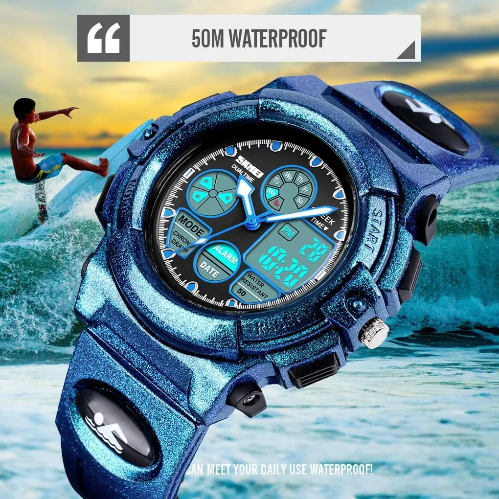 for Kids - Kids Gifts Dayllon Boys Watch,Kids Watch for 3-15 Year Old Boys,Digital Sport Outdoor greener Multi Function Waterproof with LED Alarm Calendar Analog Watch 