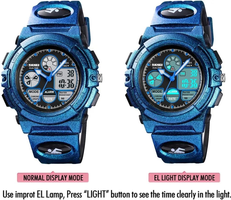 for Kids - Kids Gifts Dayllon Boys Watch,Kids Watch for 3-15 Year Old Boys,Digital Sport Outdoor greener Multi Function Waterproof with LED Alarm Calendar Analog Watch 