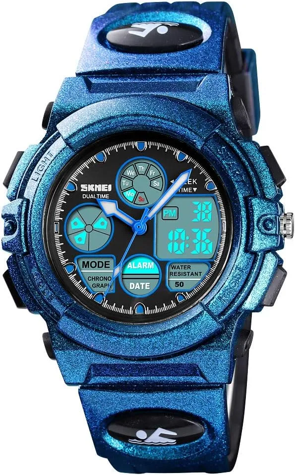 for Kids - Kids Gifts Dayllon Boys Watch,Kids Watch for 3-15 Year Old Boys,Digital Sport Outdoor greener Multi Function Waterproof with LED Alarm Calendar Analog Watch 