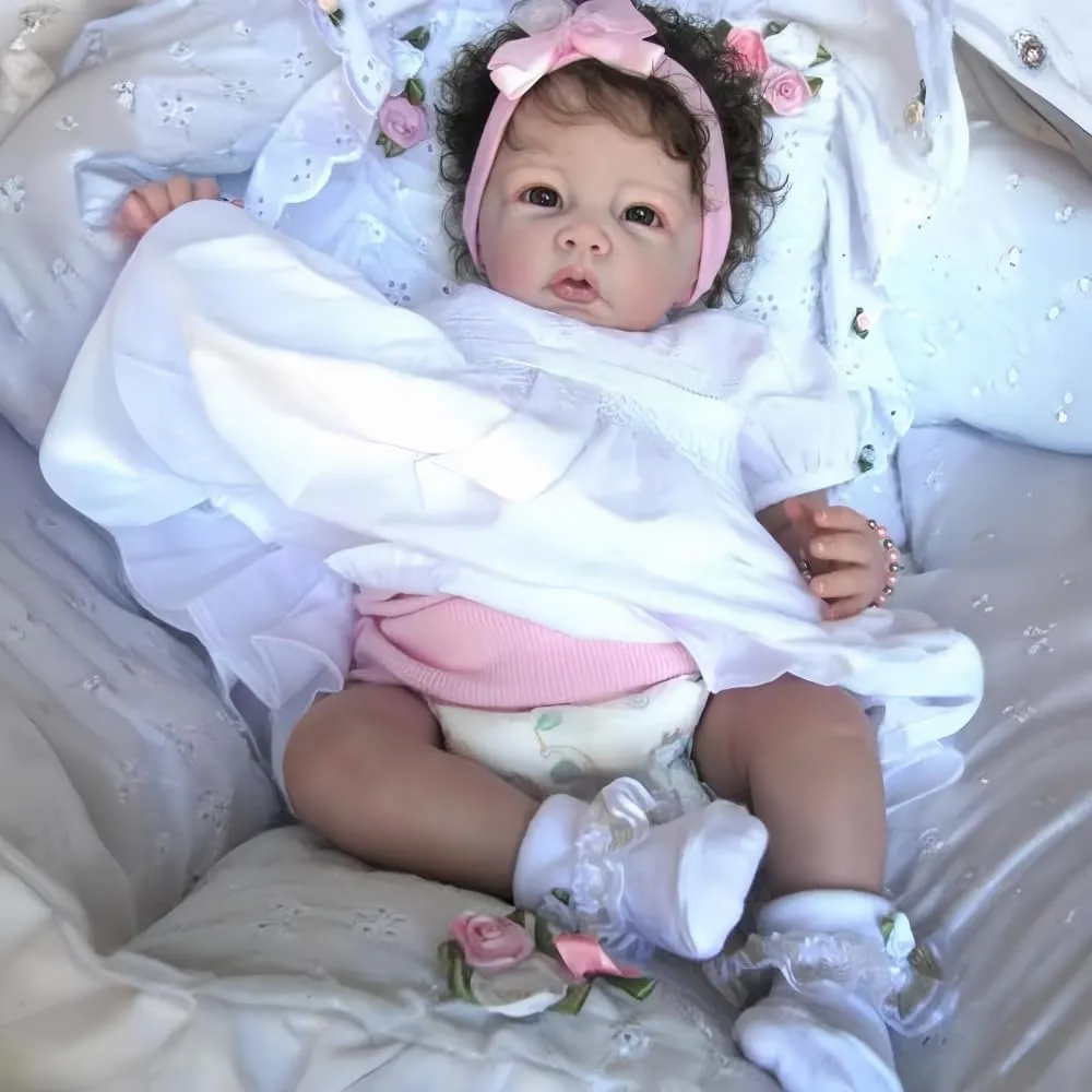 for Kids Lifelike Reborn Baby Dolls dispose hit fluctuation Girl 20 Inch Handmade Realistic-Newborn Baby Soft Body Real Life Baby Dolls Eyes Open Gift Set 