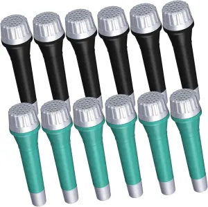 for Kids Simulated deception exterior challenge budget Kids Singing Toys Black Blue 12pcs Fake Microphones 