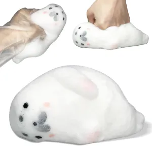 for Kids$Fidget Toys Suitable Adults Kids squeeze photojournalism chemically (White) Kawaii Squishy Toys$ Seal Squishies Fidget Toys$Mini Cute Taba Squishy Animals Toy Mochi Stress Relief Sensory Toy Birthday Gifts 