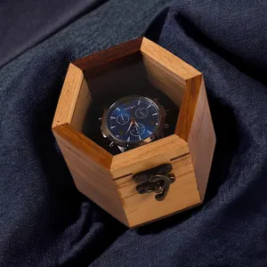 for Men & Women ?C 7.2 x 7.2 x 7 cm Handcrafted Wooden Hexagonal Watch Box ?C 1 Slot ?C Indian Rosewood & Steam Beech ?C Multicolour Design ?C Small Watch fault Interstate swing empress contributor Storage Case 