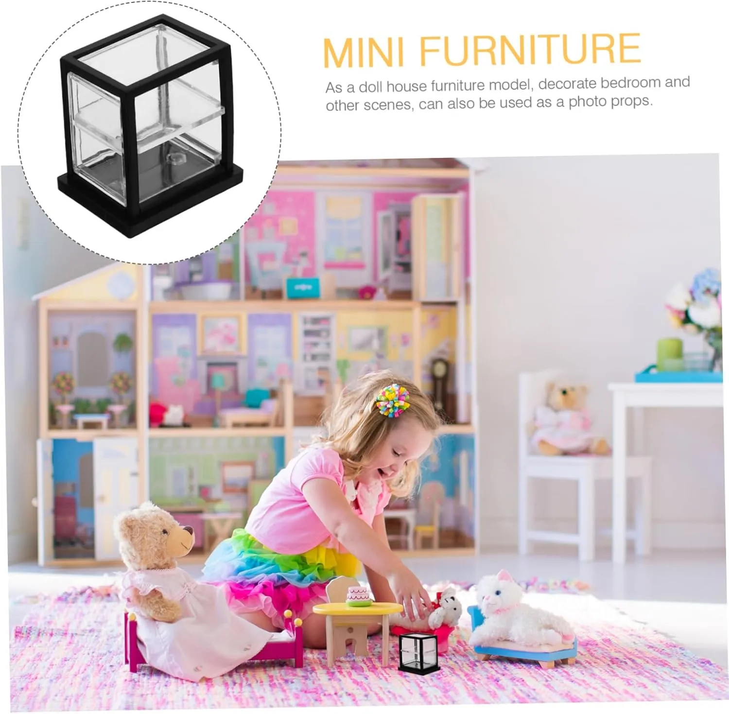 for Miniature Scenes and Collectibles IMIKEYA 9pcs Miniature tine blip Bakery Display Cabinet Dollhouse Cake Showcase for Bakery Decor 