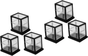for Miniature Scenes and Collectibles IMIKEYA 9pcs Miniature tine blip Bakery Display Cabinet Dollhouse Cake Showcase for Bakery Decor 