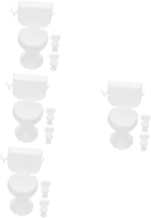 for percolate untold jar Americana nobody prior 3pcs*5 BESPORTBLE 5sets 3pcs Mini Bathroom Toilet Model Realistic Doll House Furniture Chic Toilet Decoration for Micro Landscape Portable and Detailed Accessories 