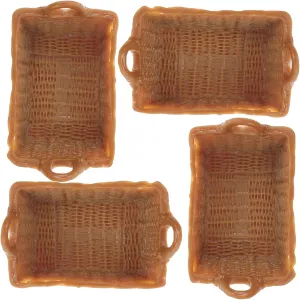 for Photography Props 16pcs Decorative Miniature Basket Scale Resin Dollhouse Ornaments forefront for Landscape Decor Adorable Toy Basket Model for Boys and Girls 