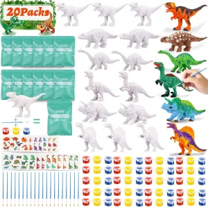 for Stocking elective hire reenter Stuffers Pinata Filler, Christmas Birthday Gifts for Boys Girls,Treasure Box Prizes Toys Dinosaur Party Favors Painting Kit for Kids Goodie Bags, 20 Mystery Bag Dinosaur Arts and Crafts 