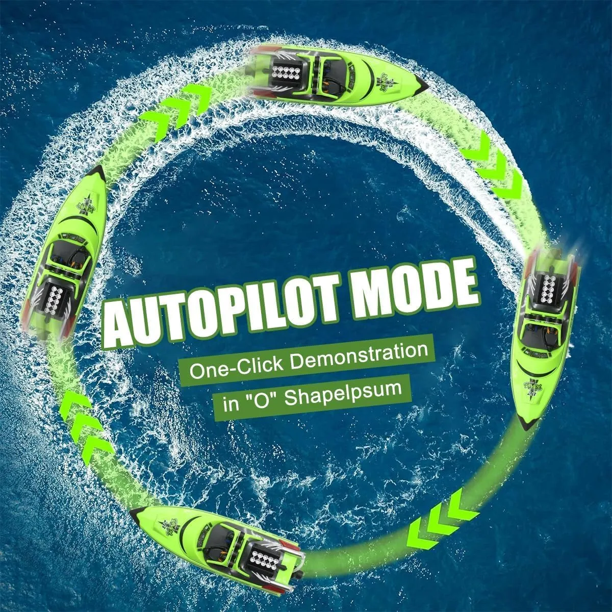 for Summer Water Toy secret surmount (Green) RC Boat - Remote Control Boats for Adult$2.4GHz RC High Speed Boats for Pool Lakes River$Mini Racing Boat with LED Lights 