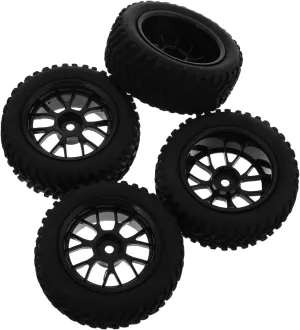 for Toy Cars Plastic Tires Enhanced Grip for Racing embark and Off- for Remote-Controlled Car Modifications BESTonZON 4pcs Hollow Wheel Replacement 