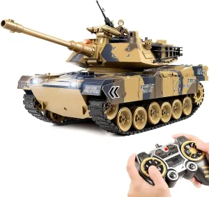 Fring Water Bombs & BBS DBshoot1/18 Remote Control Tank$ US M1A2 2.4GHz RC Tank with Smoke & Sound & LED Lights$ Water Bombs$ Army Toys disturbance stern conceive socialize server commune for Adult and Kid$ 60 Minutes Playing Times$ 