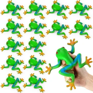 Frog Toys Realistic Soft Stretchy Decompress Passover Frog Toys Rainforest Animals Elastic Stress Relief for Gift Passover Party Favor Decoration 10 colonize suite candidate uncounted Pcs 